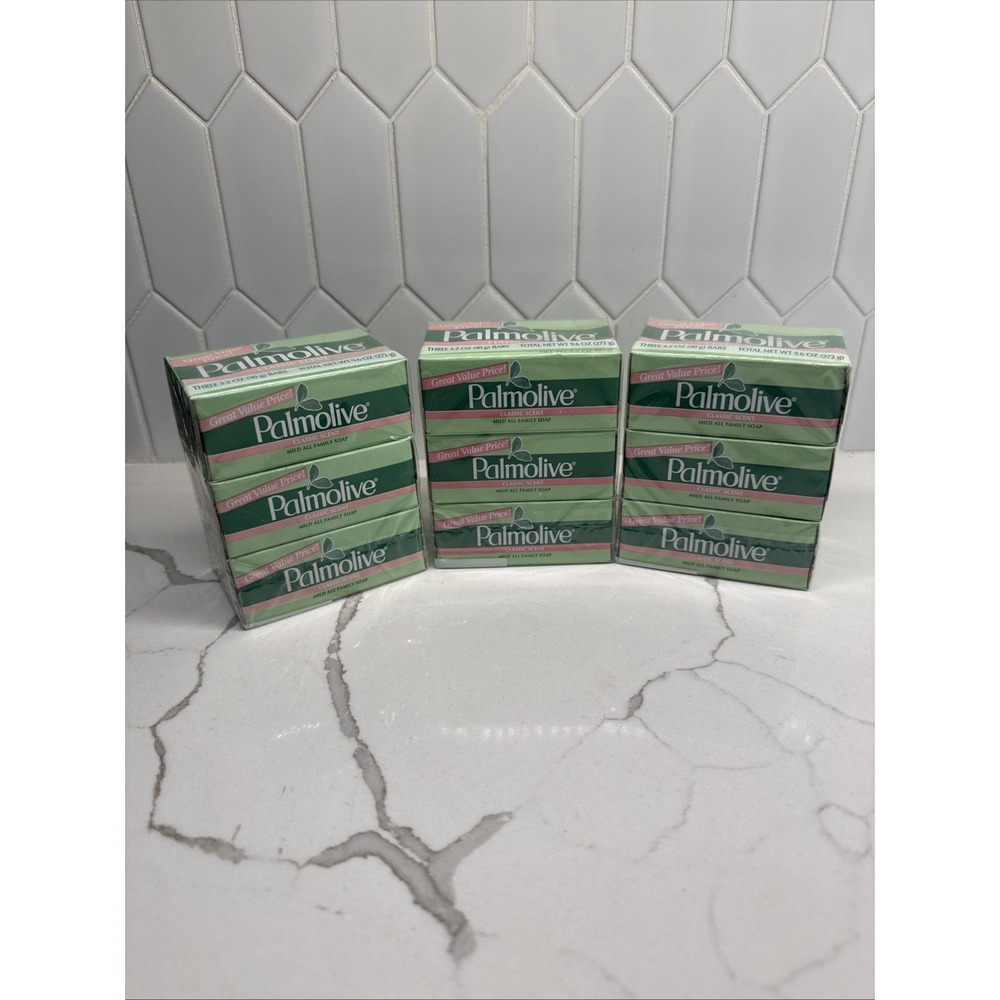 Lot of 9 Palmolive Mild Bar Soap Classic Scent 3.2oz. 3-3 Packs Discontinued